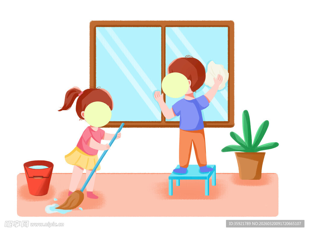 开心儿童擦玻璃