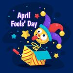 愚人节小丑惊喜礼盒插画