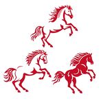 奔腾的红色骏马