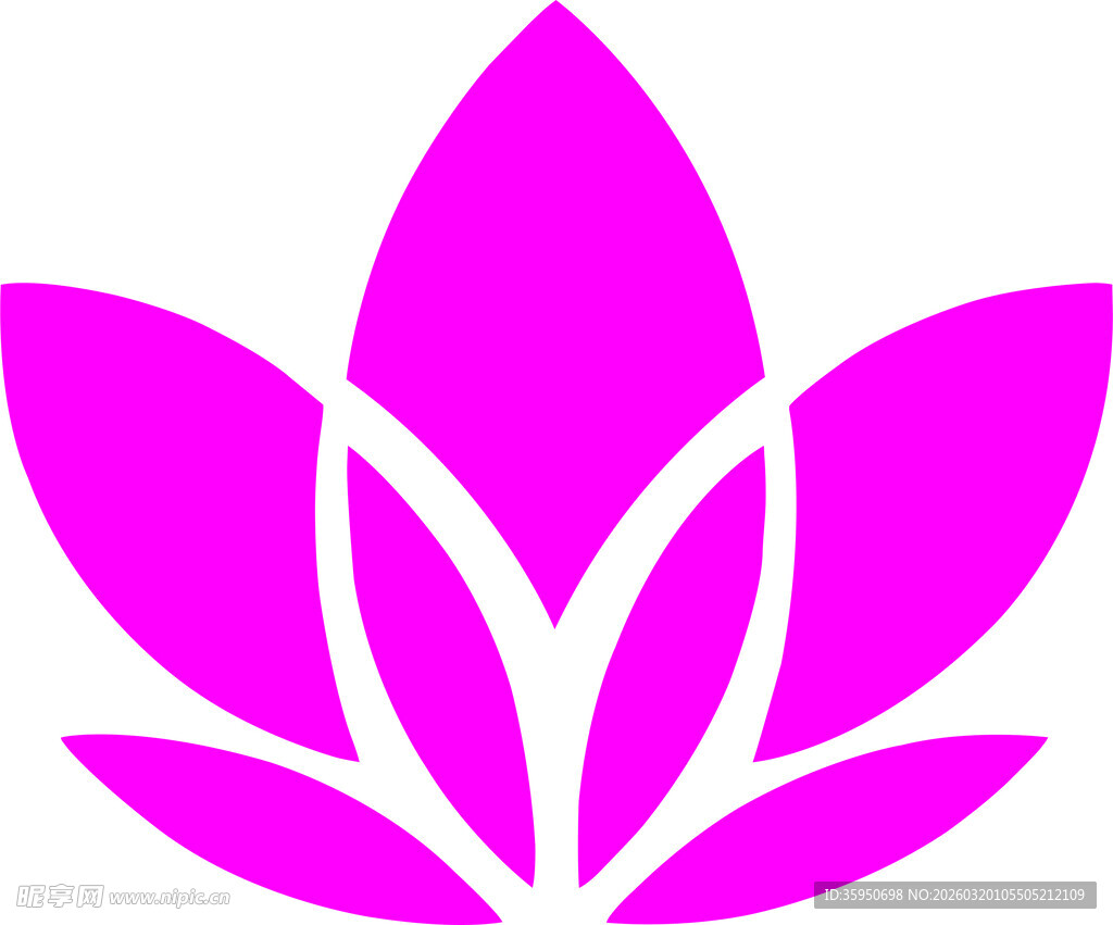 粉色莲花标志图案