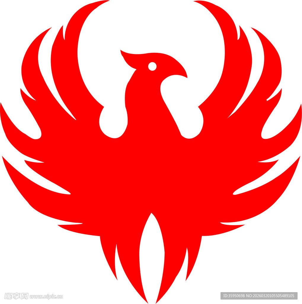 红色凤凰标志图案