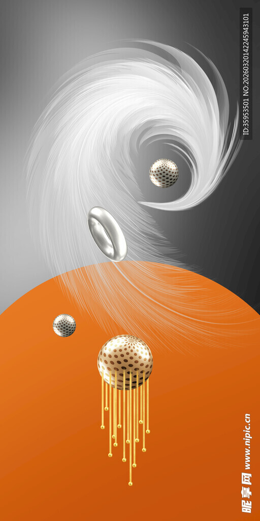 梦幻太空水母与行星景观