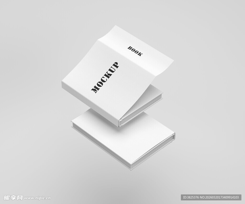 堆叠的笔记本书籍展示样机