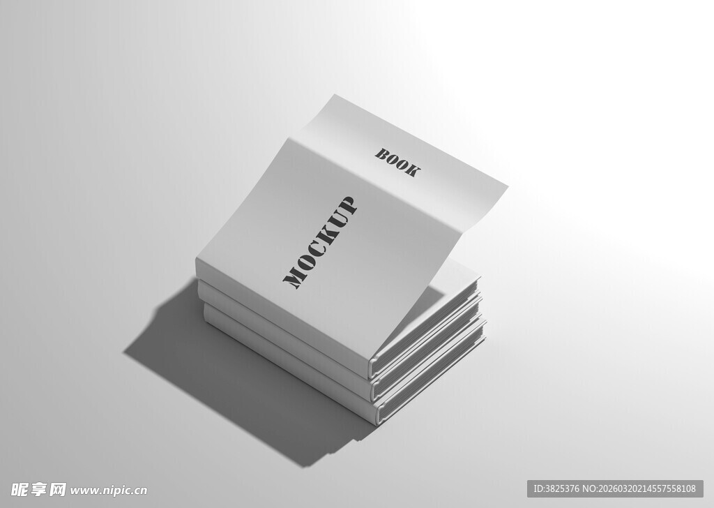 多个笔记本堆叠展示样机