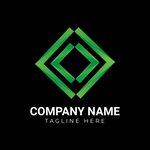 绿色菱形公司标志设计
