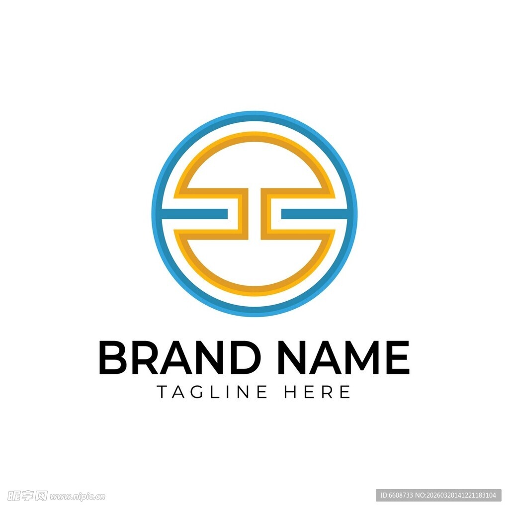 简约圆形品牌标志设计