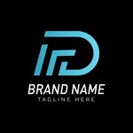 简约蓝色字母品牌标识