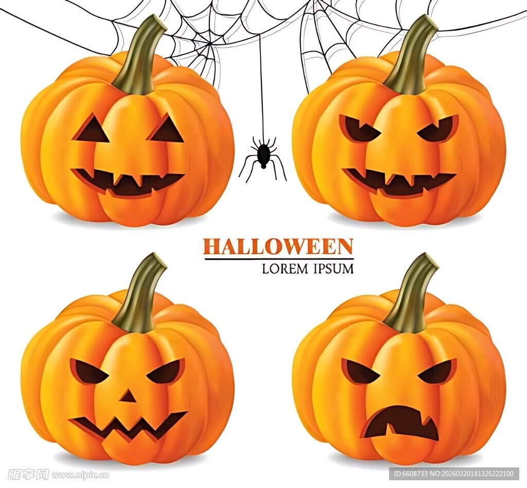 万圣节南瓜头装饰图案