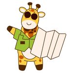 长颈鹿导游手持地图