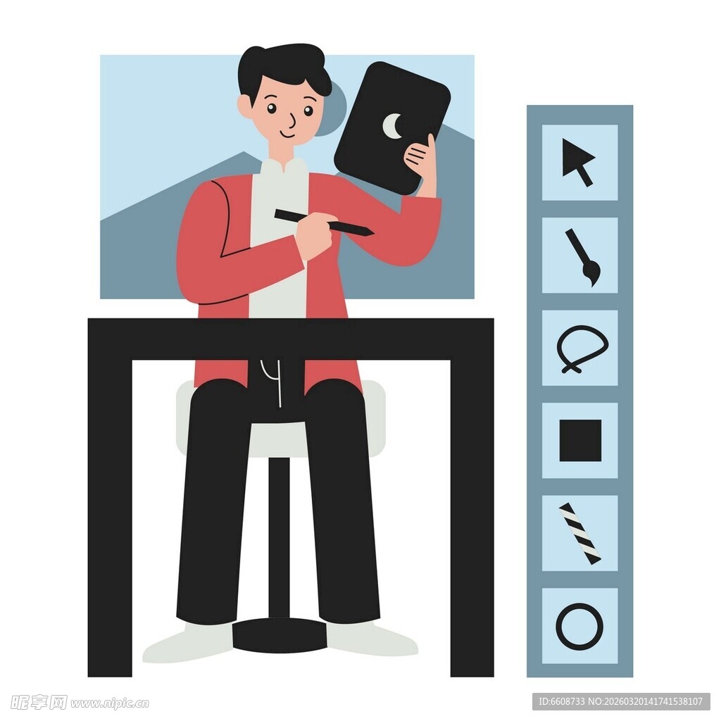 设计师专注创作场景