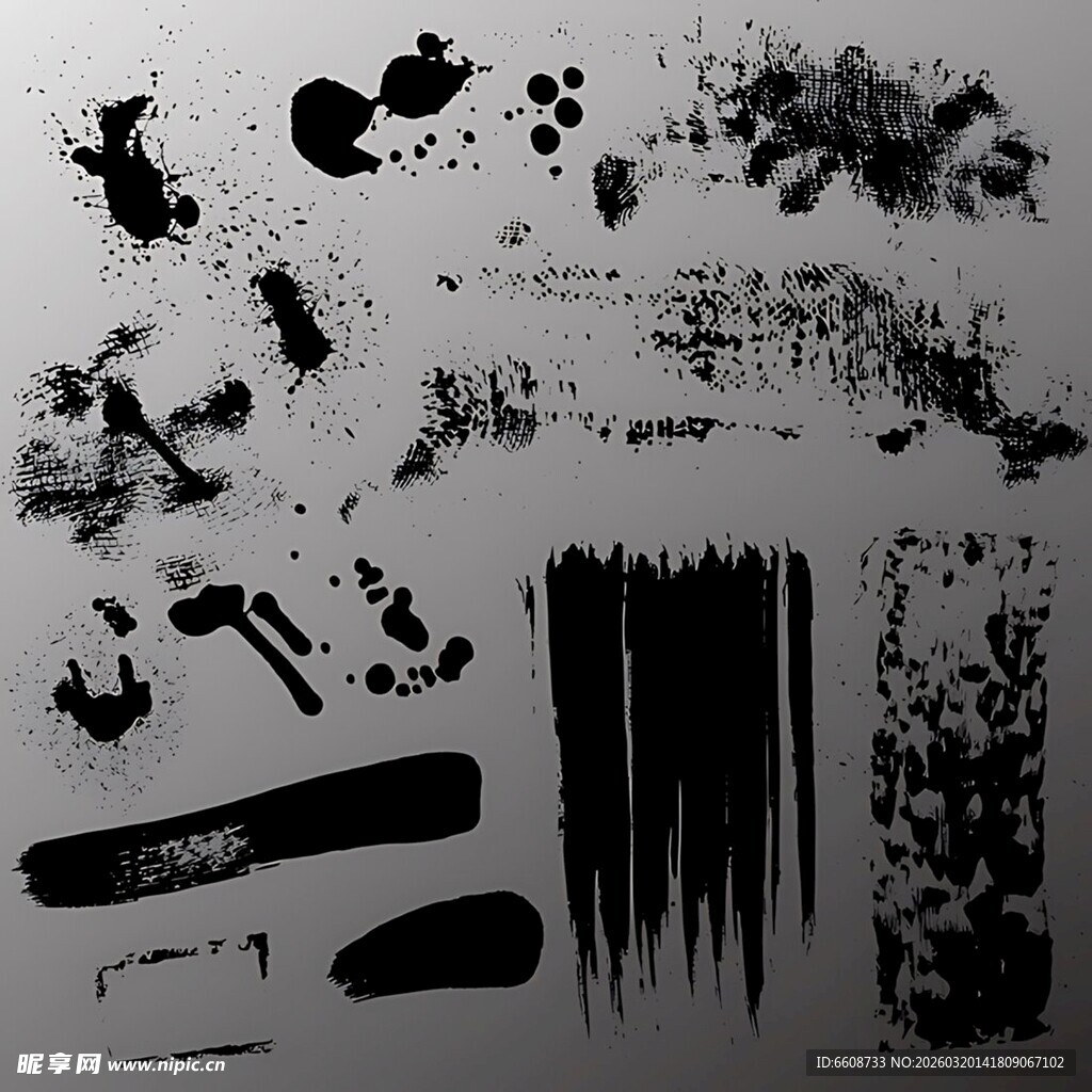多样墨痕笔触素材集合