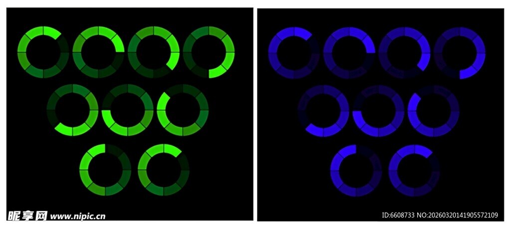 荧光环状图案显微图像