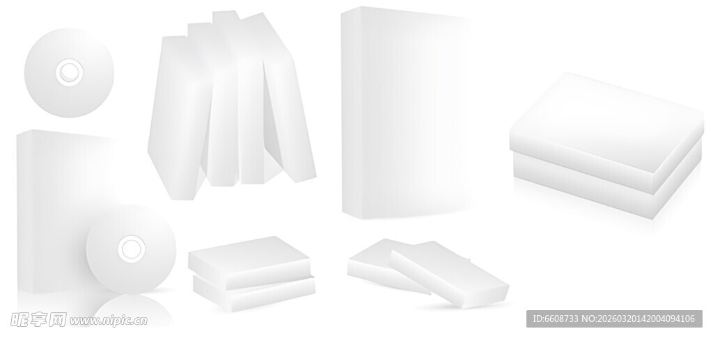 多样白色布制品展示