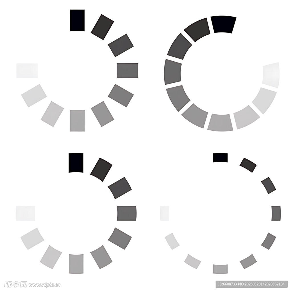圆形进度条图标设计元素