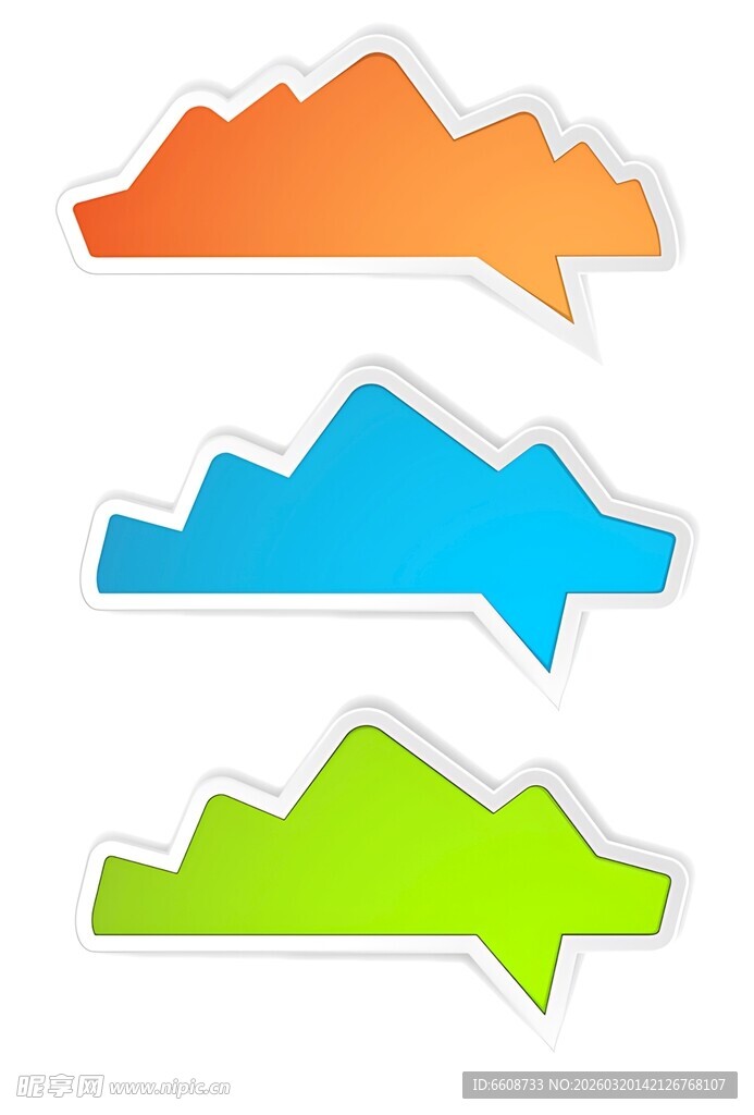 多彩创意对话气泡图标