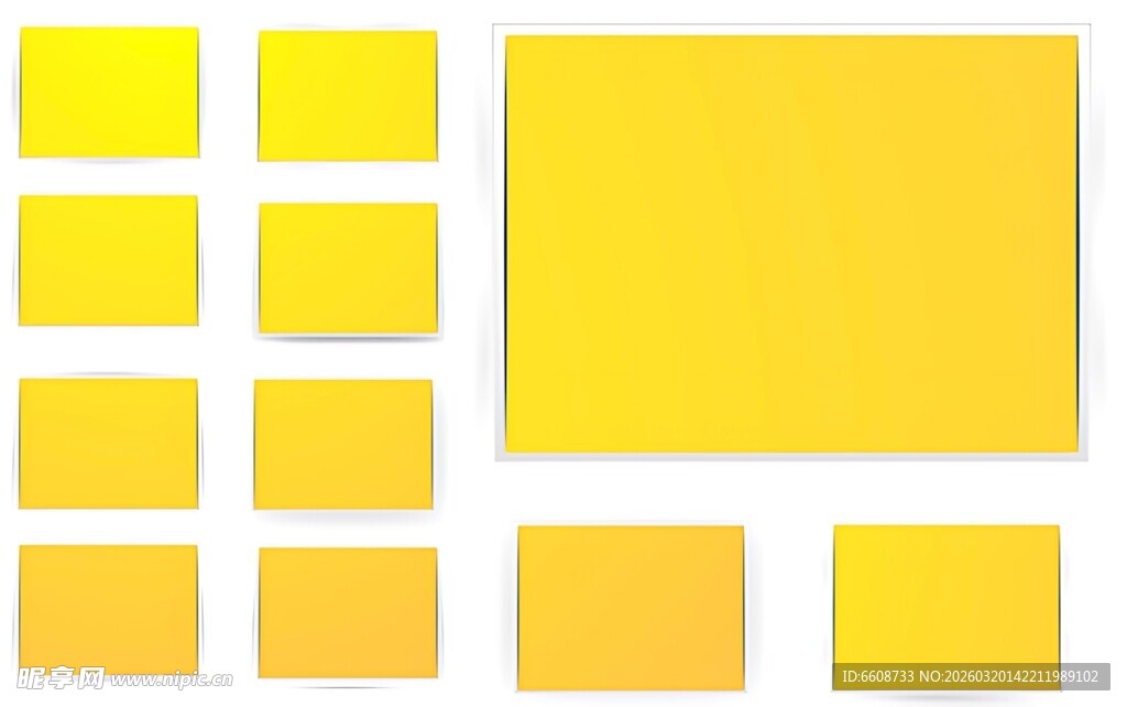 黄色色块组合展示