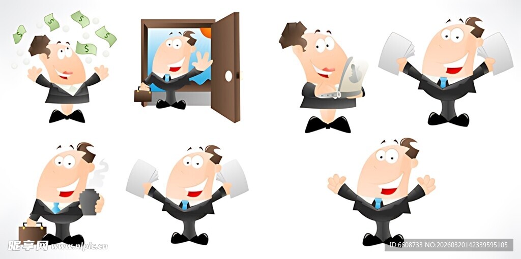 卡通人物多样动作展示