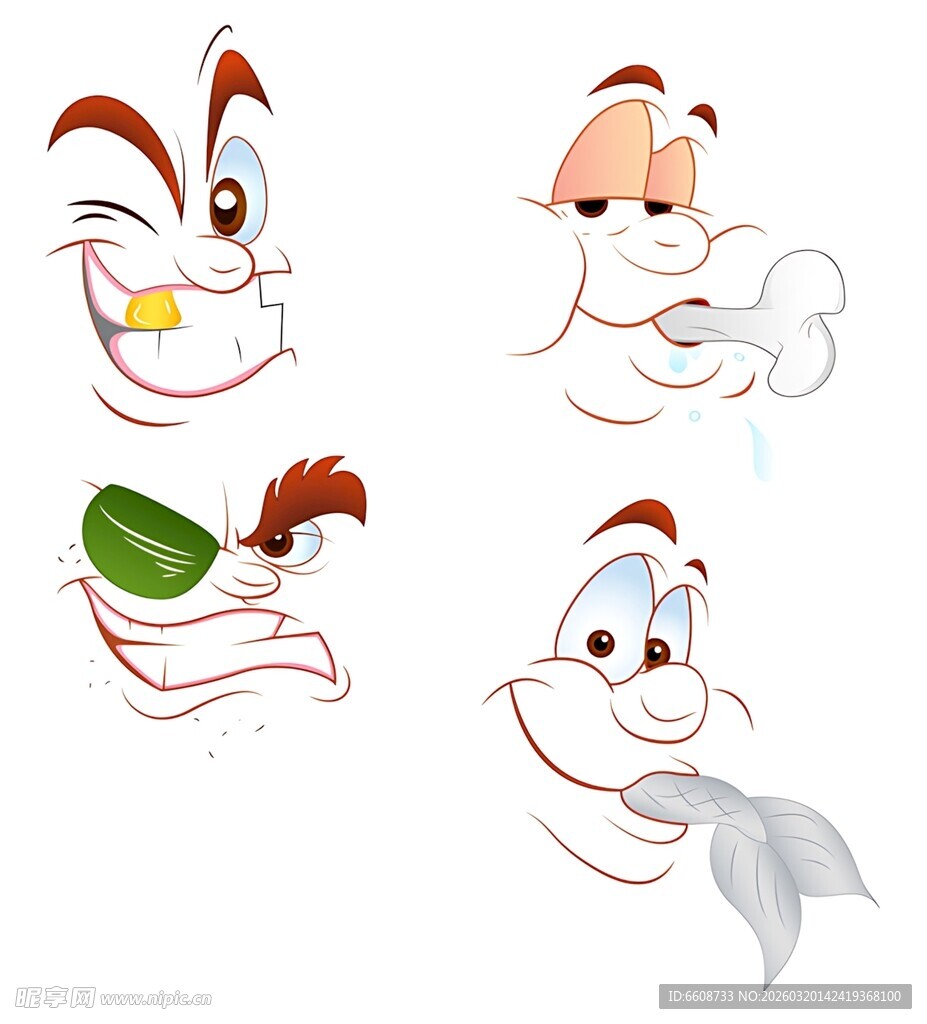 卡通角色多样表情集合
