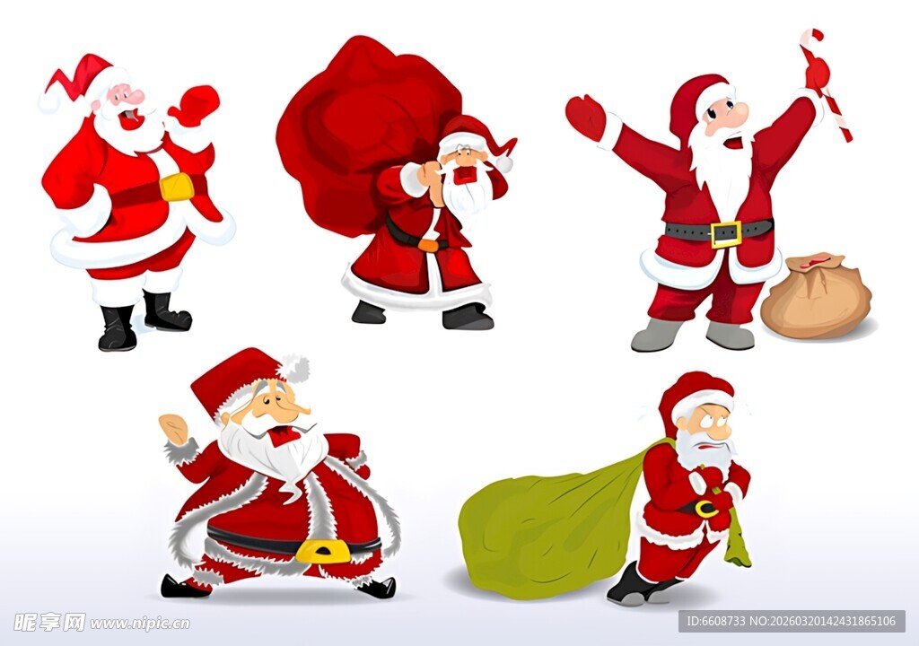 圣诞老人多样形象展示