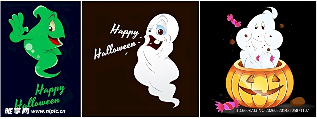 万圣节鬼怪装饰元素图片