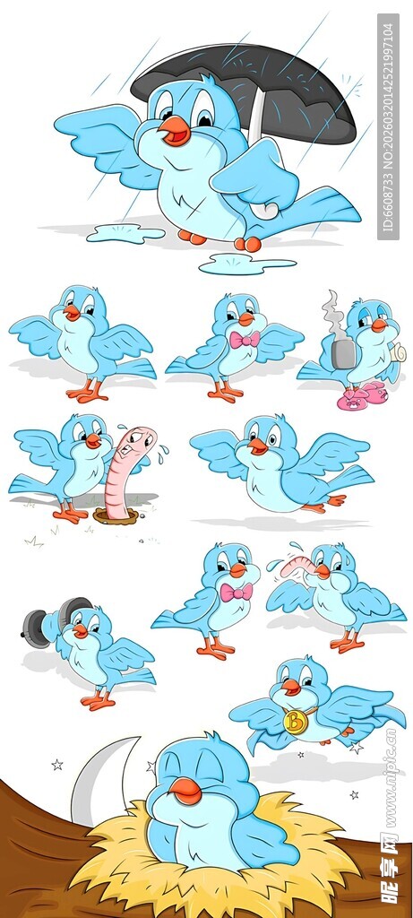 蓝精灵角色动态姿势集合