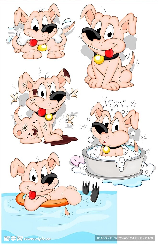 可爱小猪的多样生活瞬间