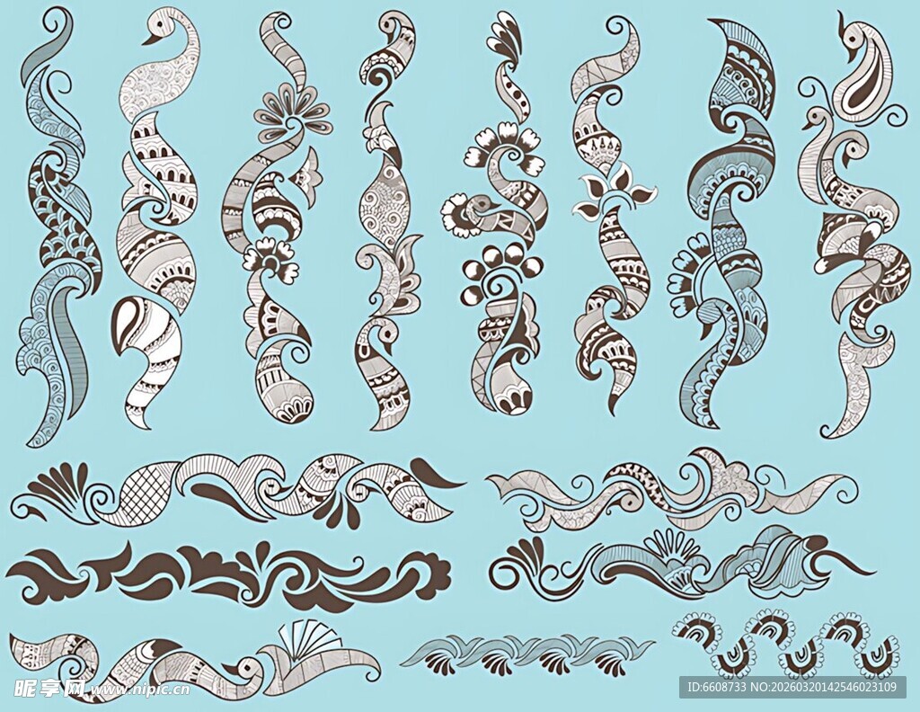 复古风精美花纹图案集合