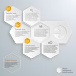 六边形信息图表设计元素