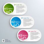 三色圆形信息图表展示