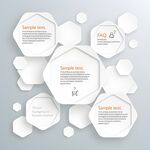 六边形信息图表模板