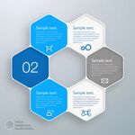 六边形信息图表模板