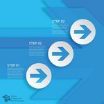 蓝色箭头步骤指引图