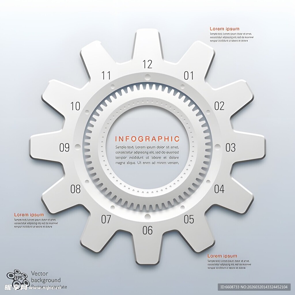 齿轮状信息图表