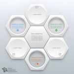 六边形信息图表模板