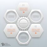 六边形信息图表模板