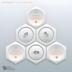 六边形信息图表模板