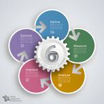 六边形齿轮信息图表设计