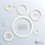 齿轮背景简约科技风设计