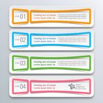 多彩编号文本框设计素材