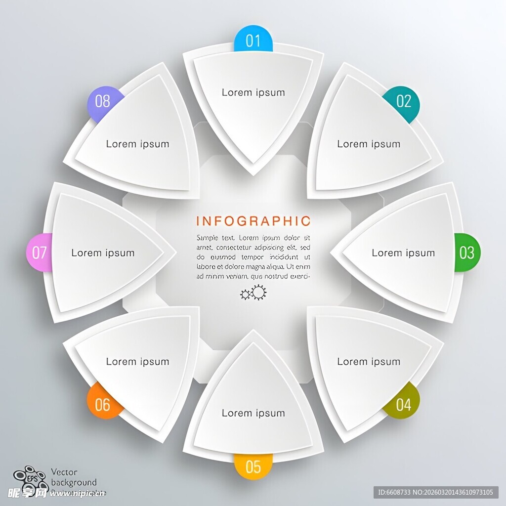 环形信息图表模板