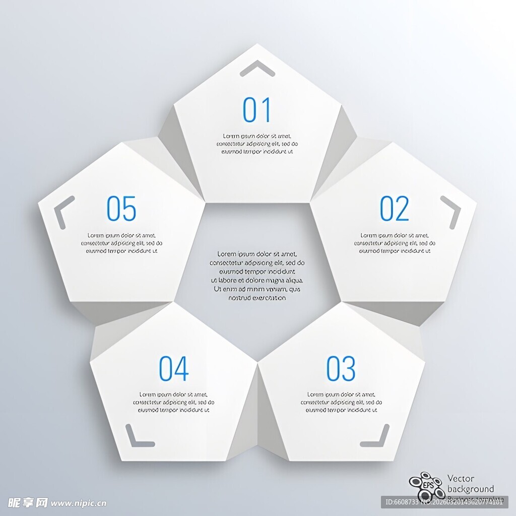 六边形信息图表布局设计