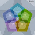 多彩六边形信息图表模板