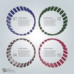 多彩圆形文本框设计模板