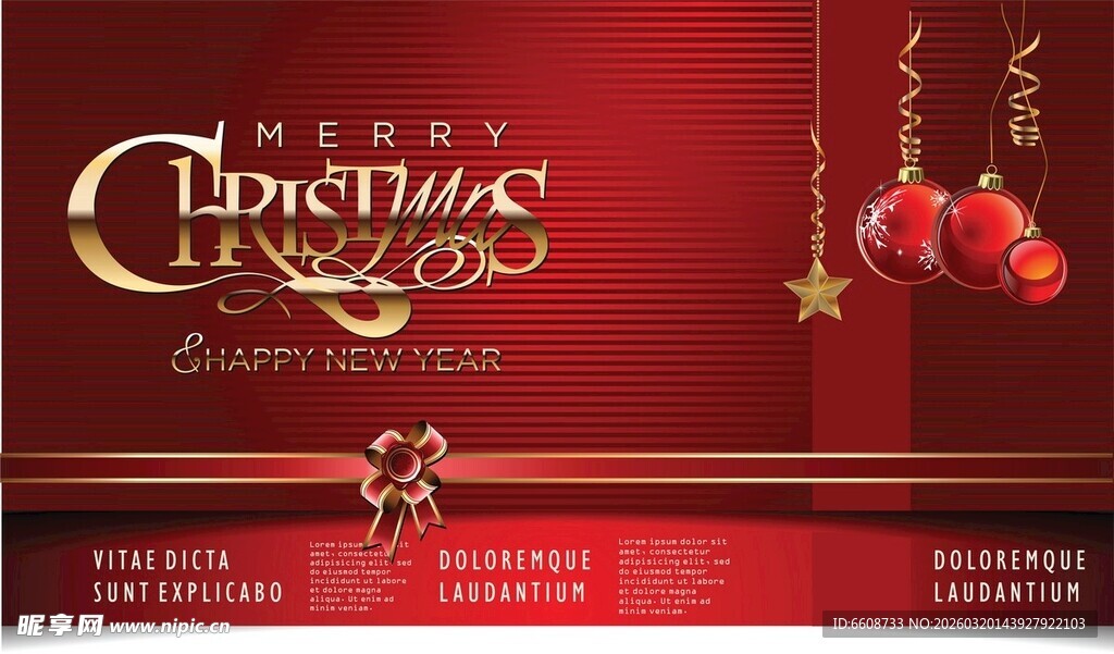 圣诞节日装饰背景图