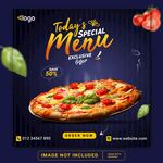 今日特色披萨菜单宣传图