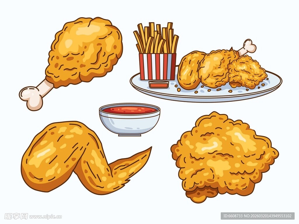 美味炸鸡套餐诱人呈现