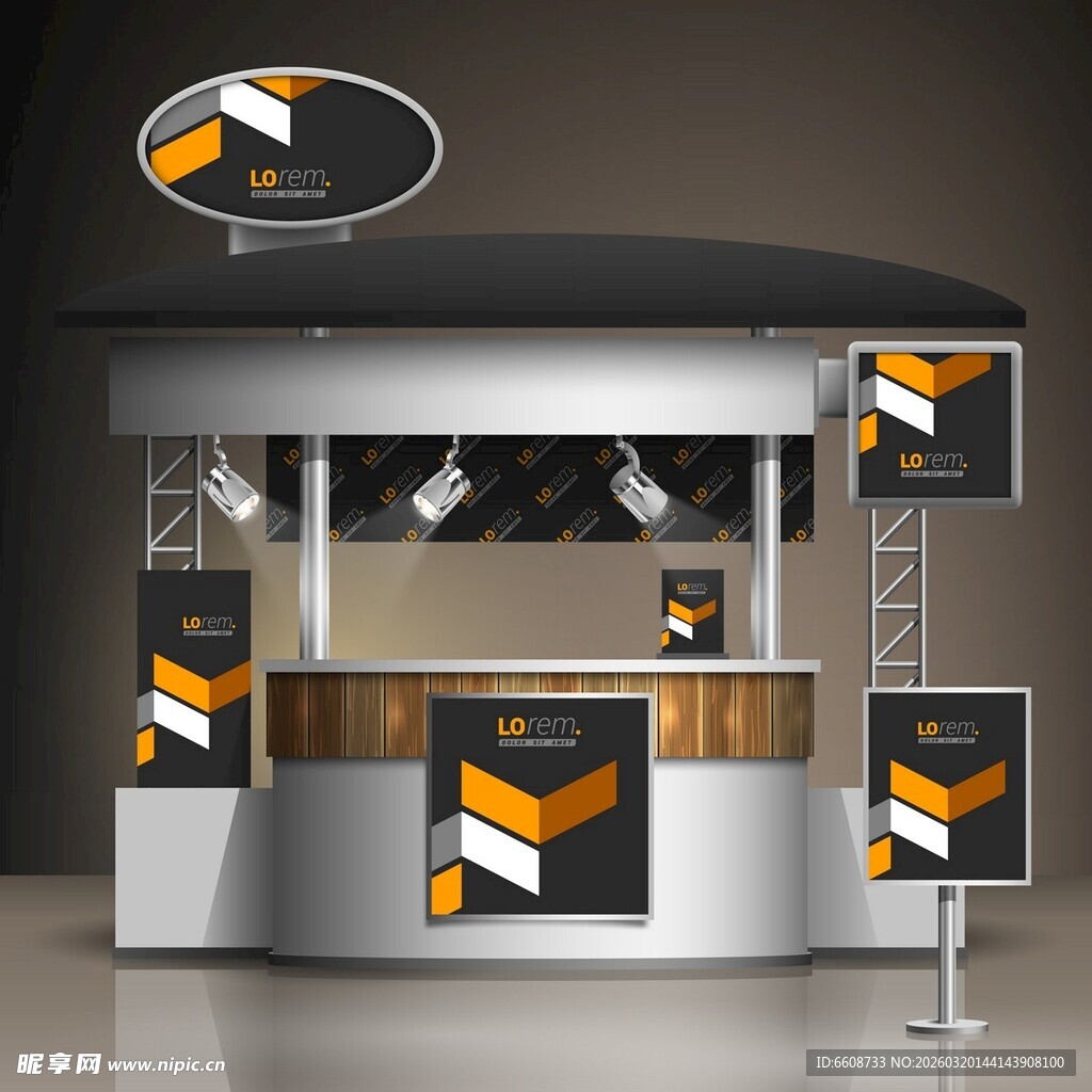 现代时尚展会摊位设计