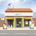 街边便利店外观效果图