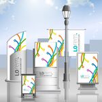 多彩户外广告展示架