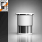 现代简约金属圆柱摆件